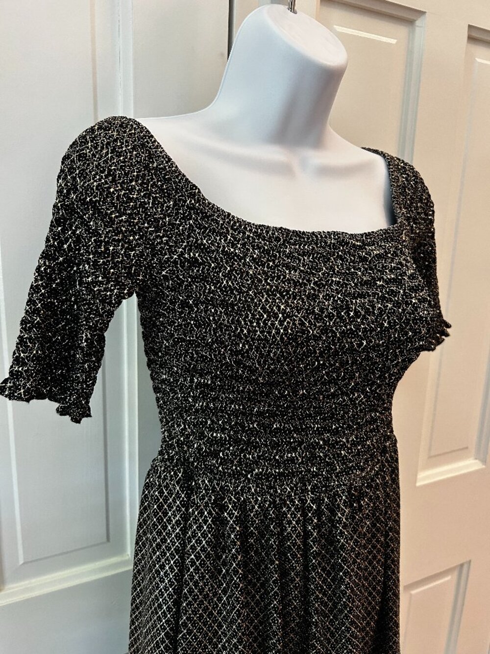 TopShop black & gold form-fitting dress